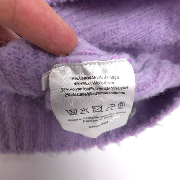 BAUM UND PFERDGARTEN Alpaca Wool Corsica Lofty Cardigan Lavender Soft Girl Y2k - Picture 6 of 7